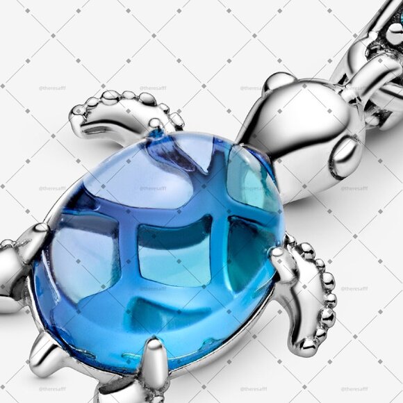 Pandora Murano Glass Sea Turtle Dangle Charm - Picture 3 of 6
